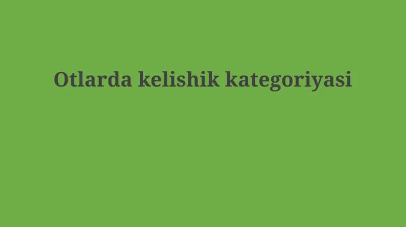 Kelishik kategoriyasi