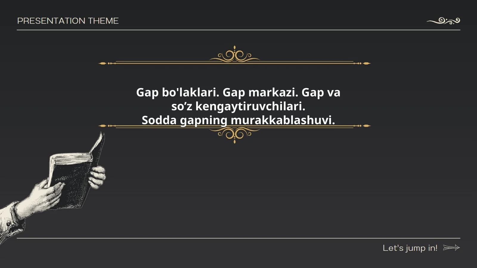 Gap bo'laklari. Gap markazi. Gap va so’z kengaytiruvchilari. Sodda gapning murakkablashuvi