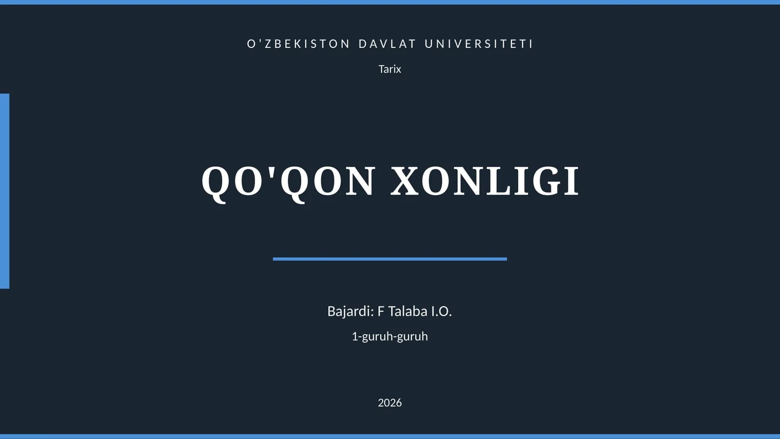 QO'QON XONLIGI