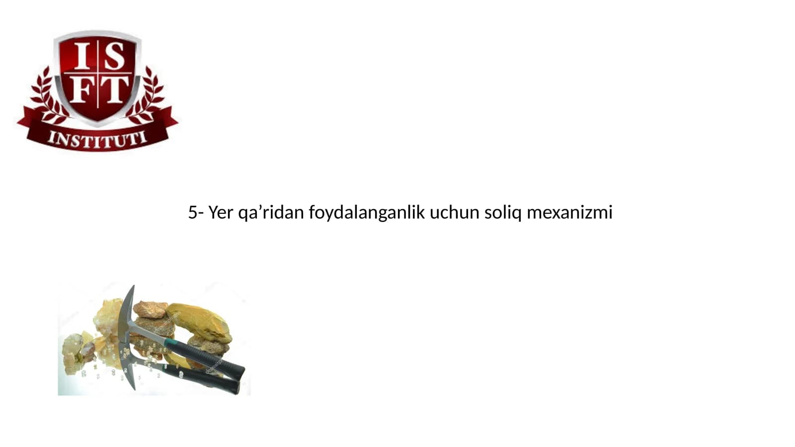 Yer qa’ridan foydalanganlik uchun soliq mexanizmi