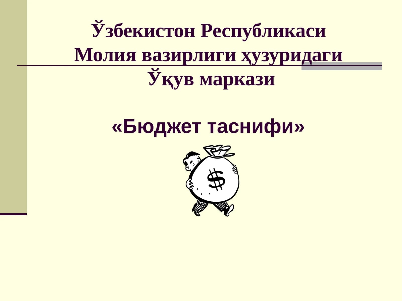 Бюджет таснифи