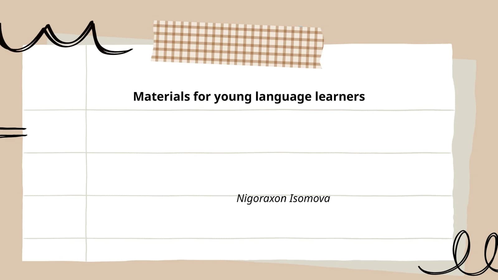 Materials for young language learners