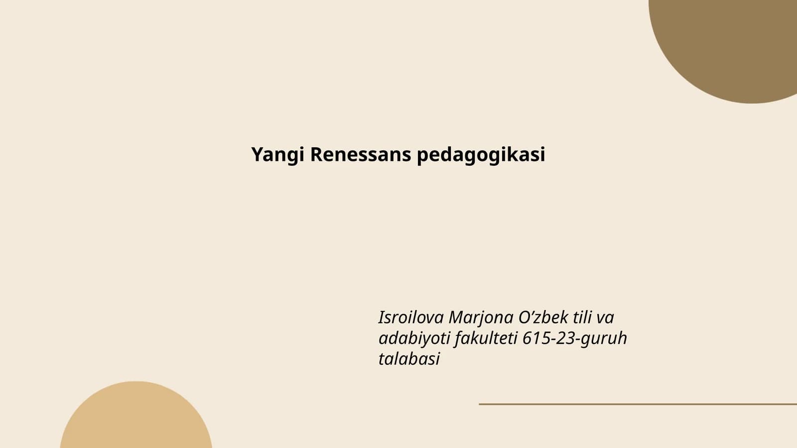 Yangi Renessans pedagogikasi