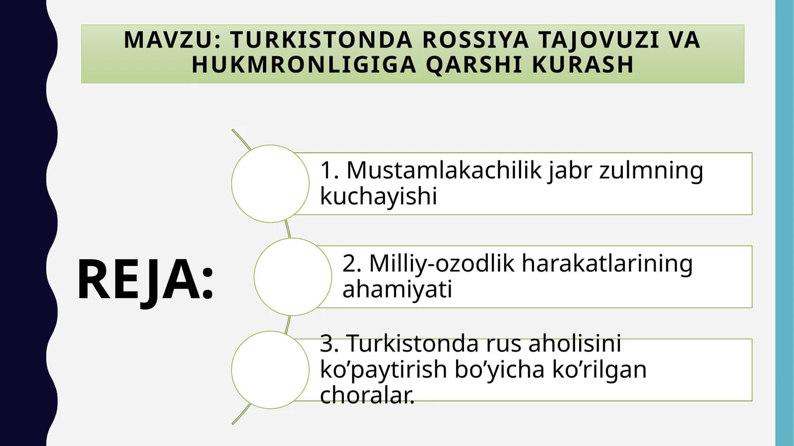 Turkistonda Rossiya tajovuzi va hukmronligiga qarshi kurash