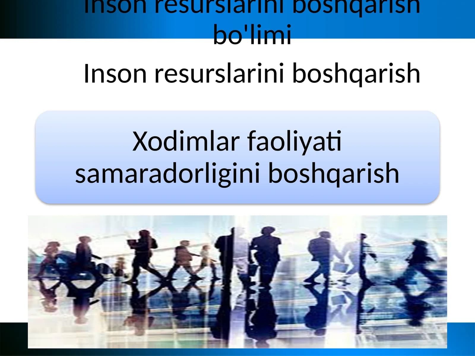 Inson resurslarini boshqarish