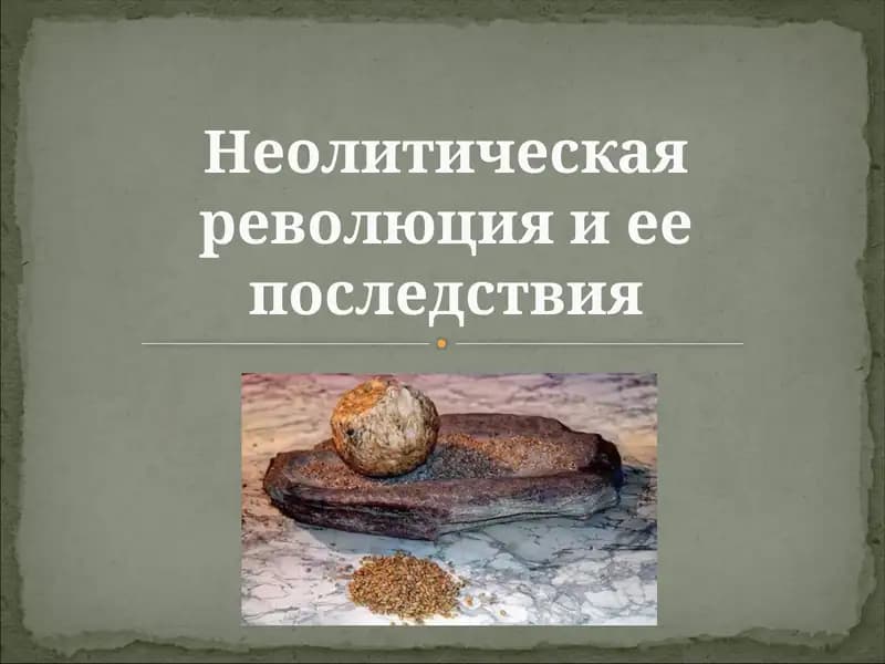 Неолитическая революция и ее последствия