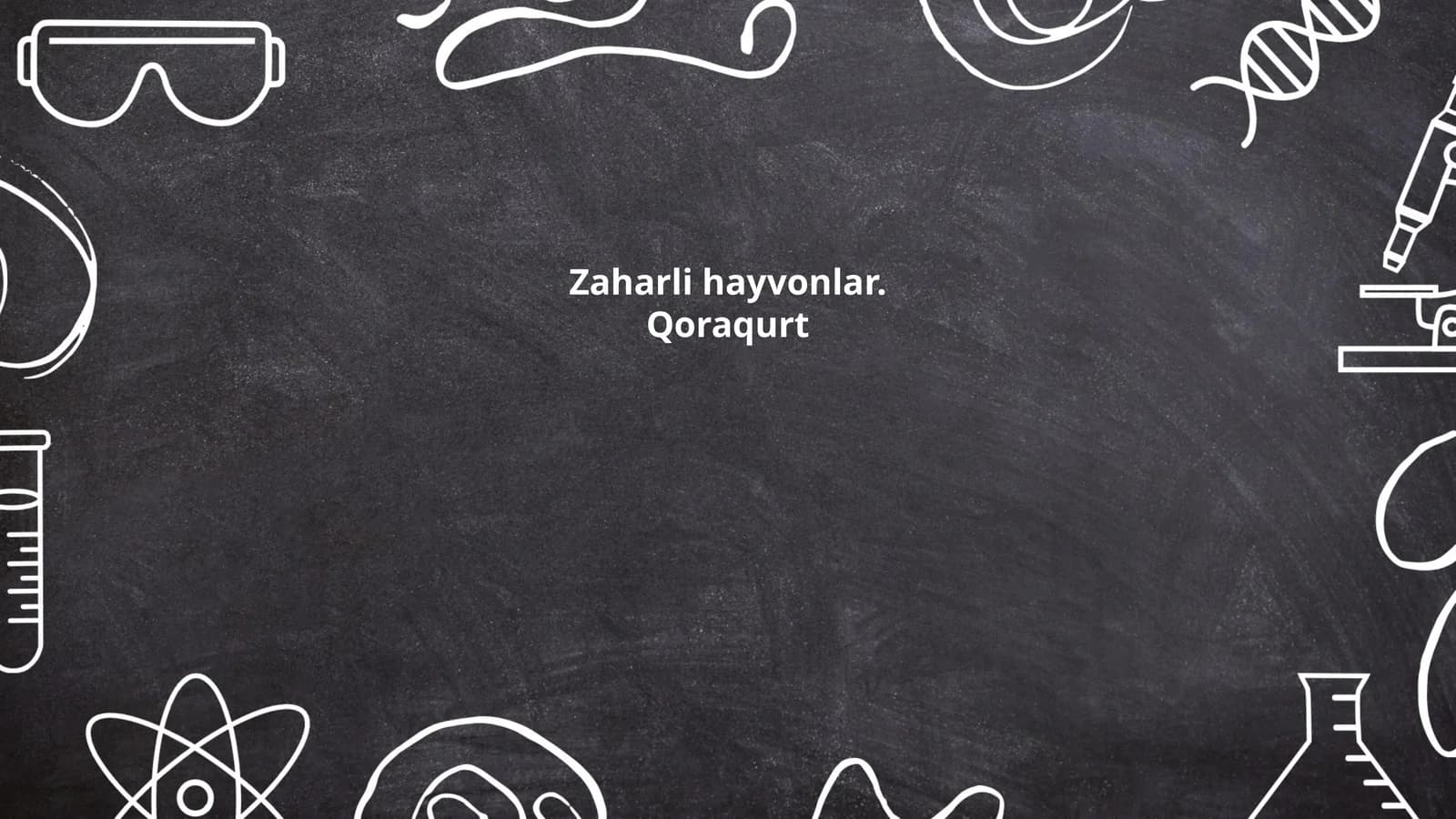 Zaharli hayvonlar. Qoraqurt