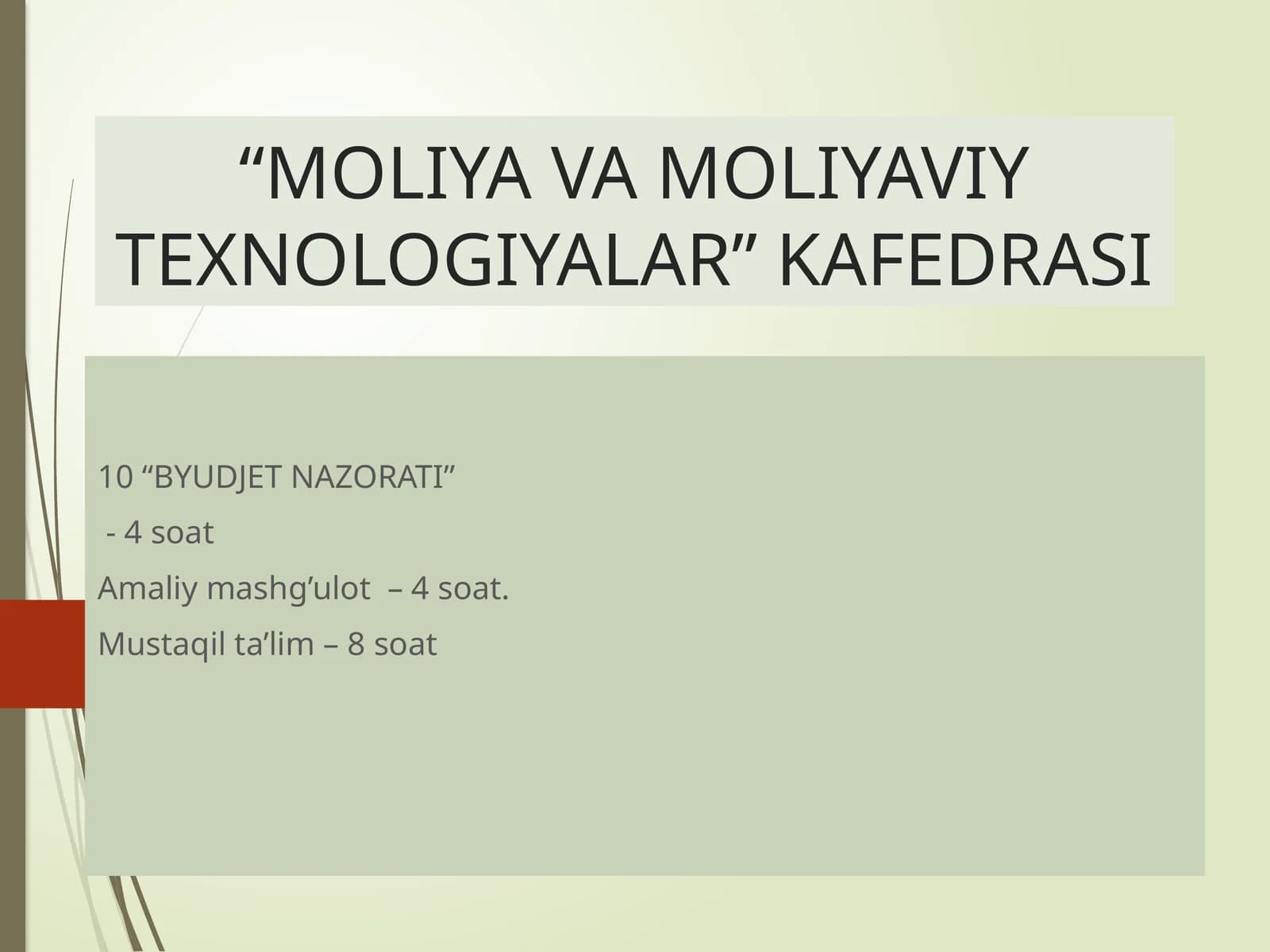 BYUDJET NAZORATI