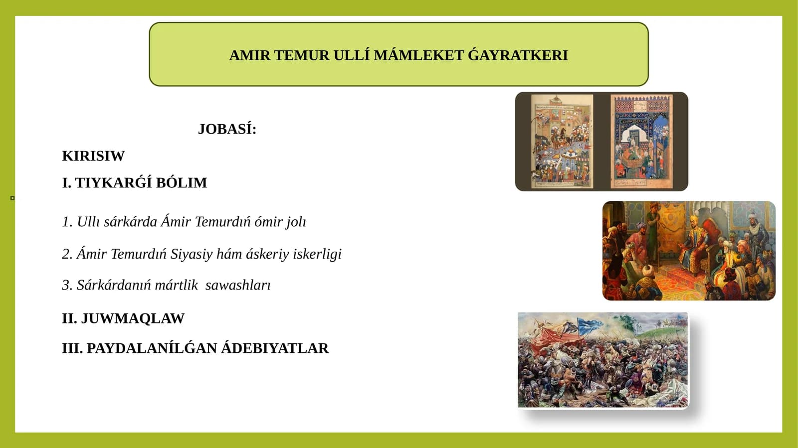 Ámir Temur ullı mámleket ǵayratkeri