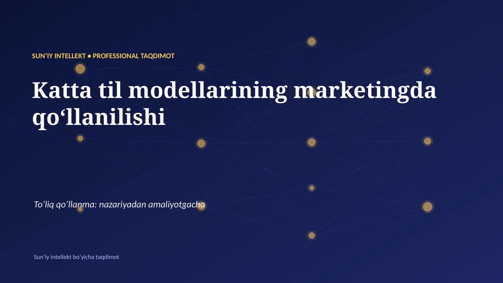 Katta til modellarining marketingda qoʻllanilishi