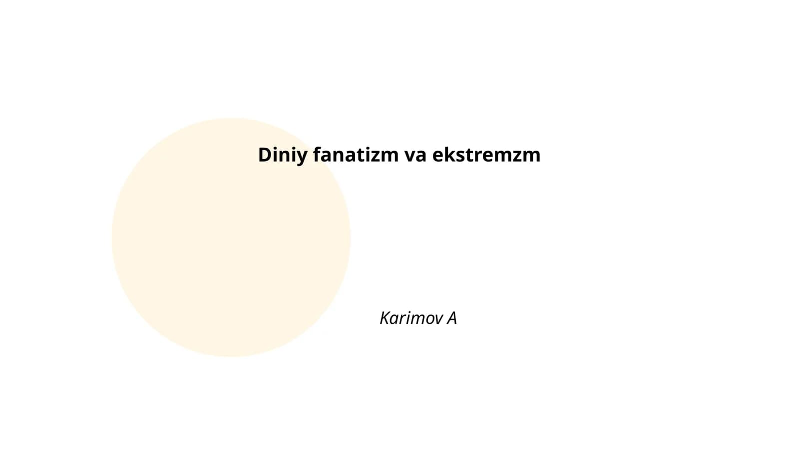 Diniy fanatizm va ekstremzm