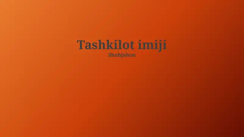 Tashkilot imiji