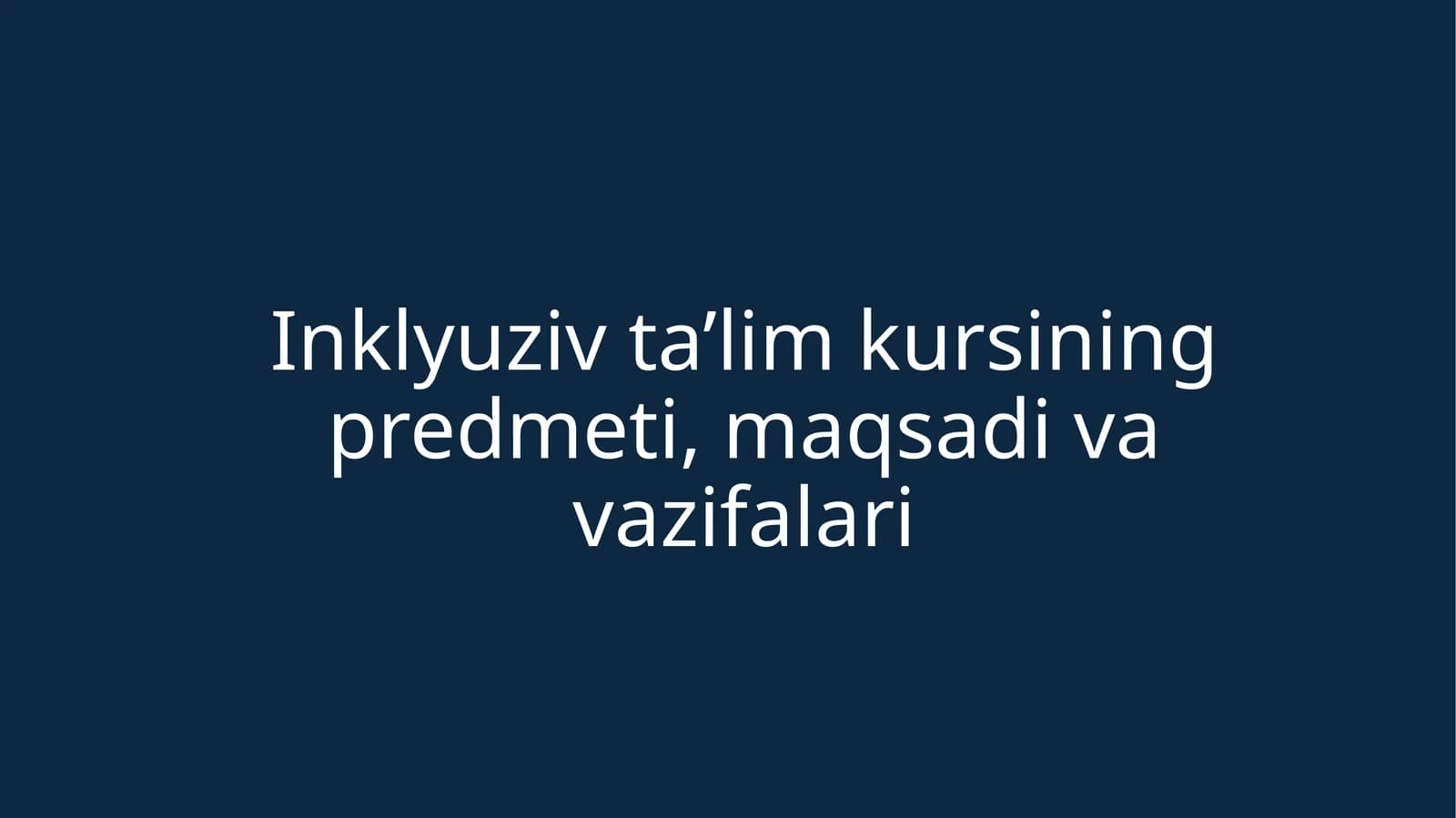 Inklyuziv ta'lim kursi