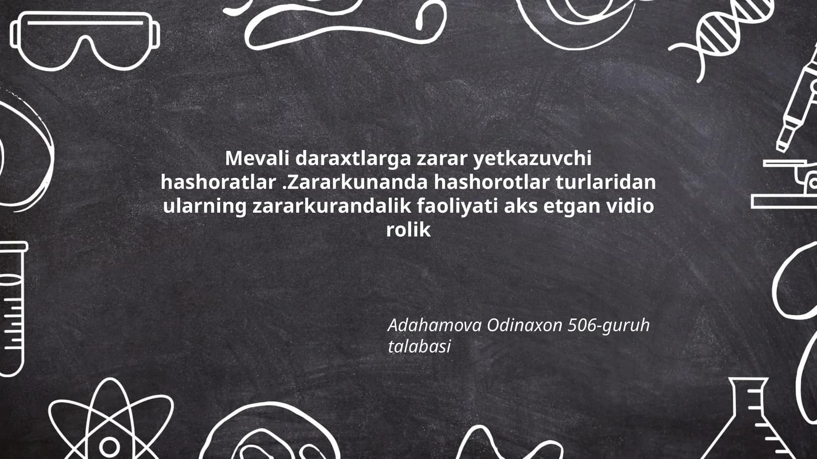 Mevali daraxtlarga zarar yetkazuvchi hashoratlar