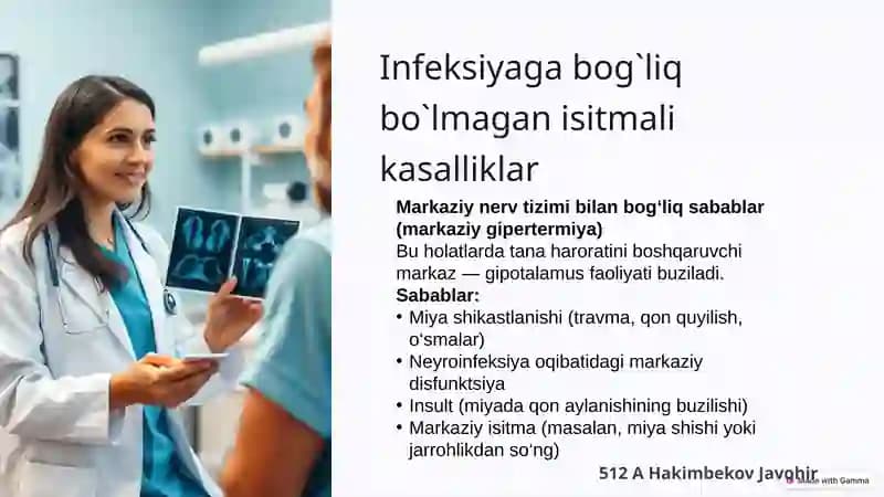 Infeksiyagabog`liqbo`lmaganisitmalikasalliklar
