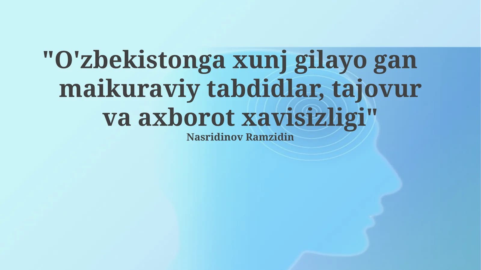 O'zbekistonda kiber tahdidlar va axborot xavfsizligi