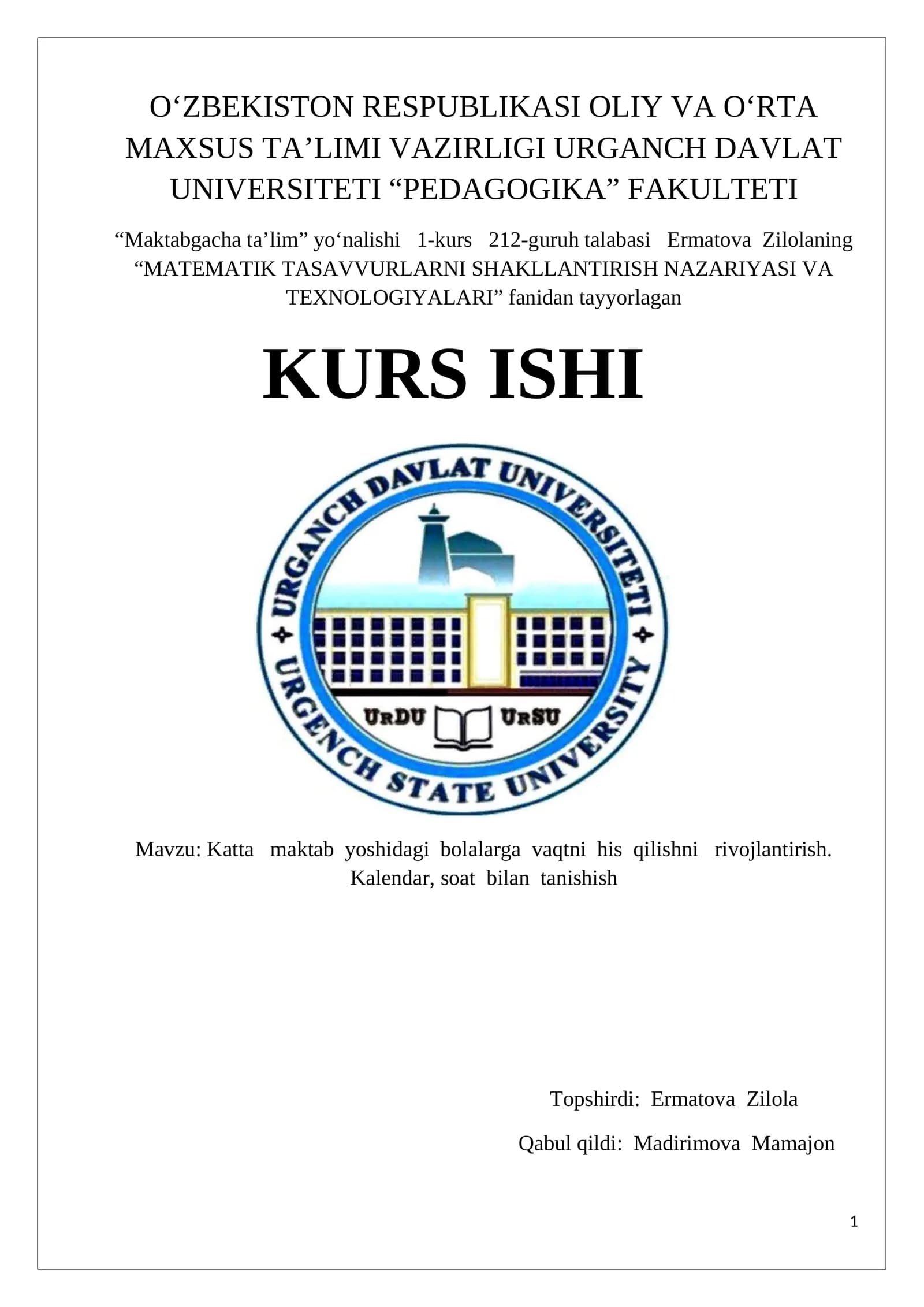 MATMATIK TASAVVURLARNI SHAKLLANTIRISH NAZARIYASI VA TEXNOLOGIYALARI