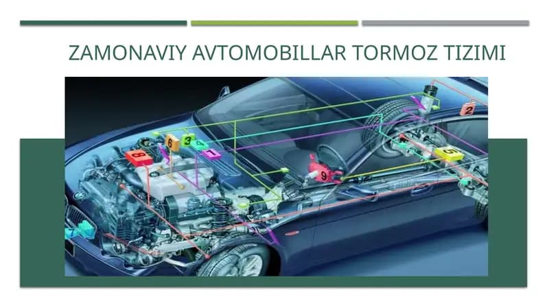 zamonaviy avtomobillar tormoz tizimi