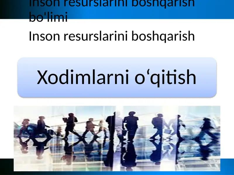 Inson resurslarini boshqarish bo'limi