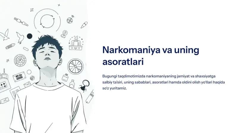 Narkomaniya va uning asoratlari