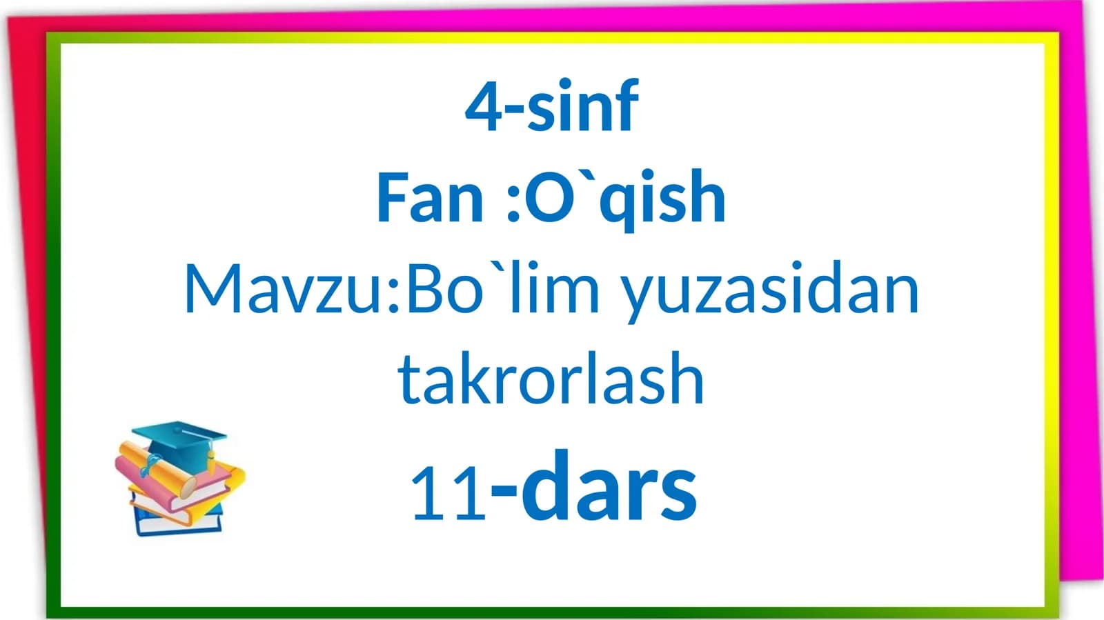Bo`limyuzasidantakrorlash