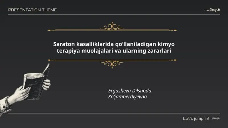 Saraton kasalliklarida qoʻllaniladigan kimyo terapiya muolajalari va ularning zararlari
