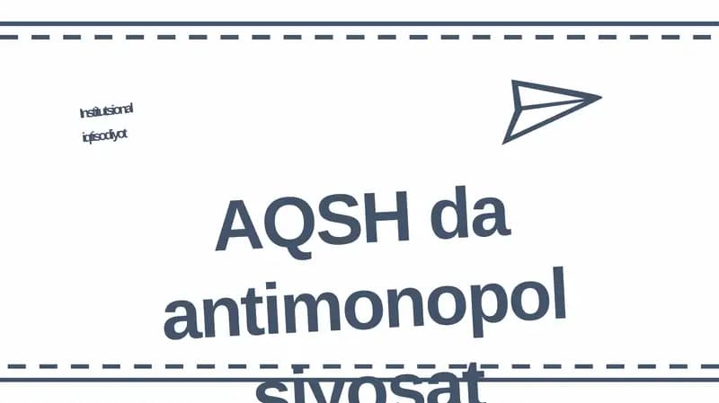 AQSH da antimonopol siyosat