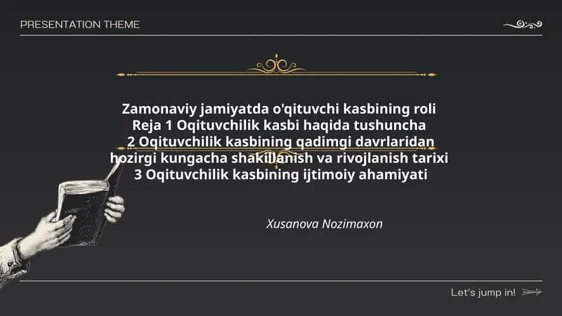 O'qituvchilik kasbi