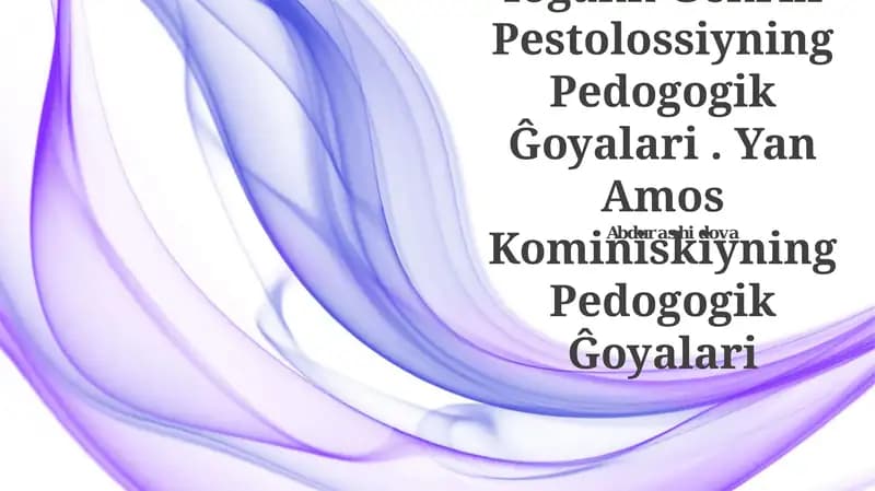 Iogann Genrix Pestolossiyning Pedogogik Ĝoyalari