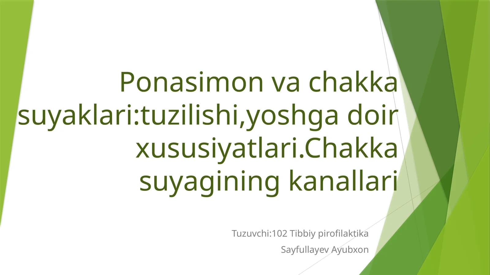 Ponasimon va chakka suyagi