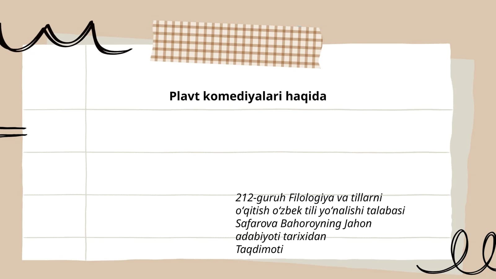 Plavt komediyalari haqida