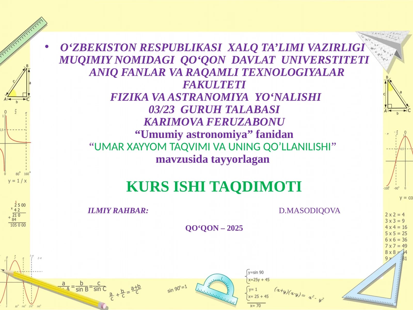 Kalendar turlari