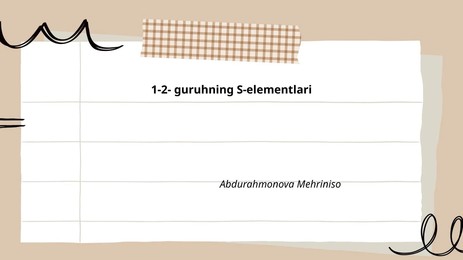 1-2- guruhning S-elementlari