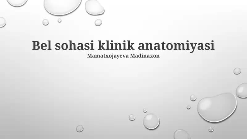 Yuzning klinik anatomiyasi