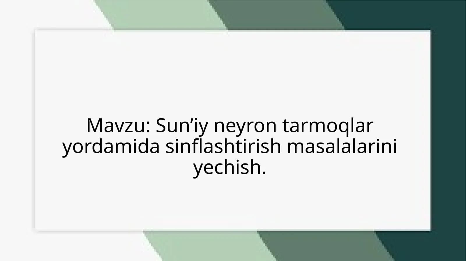 Ma'lumotlar Tayyorlash va Oldindan Qayta Ishlash