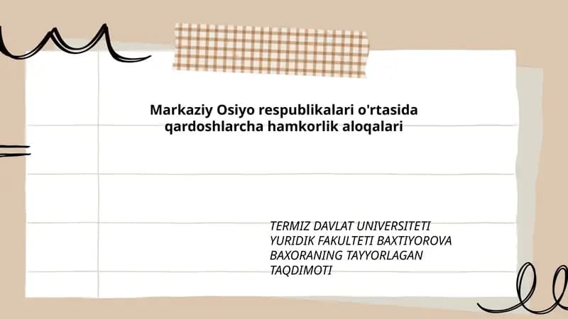 Baxtiyorova Baxoraning Tayyorlagan Taqdimoti