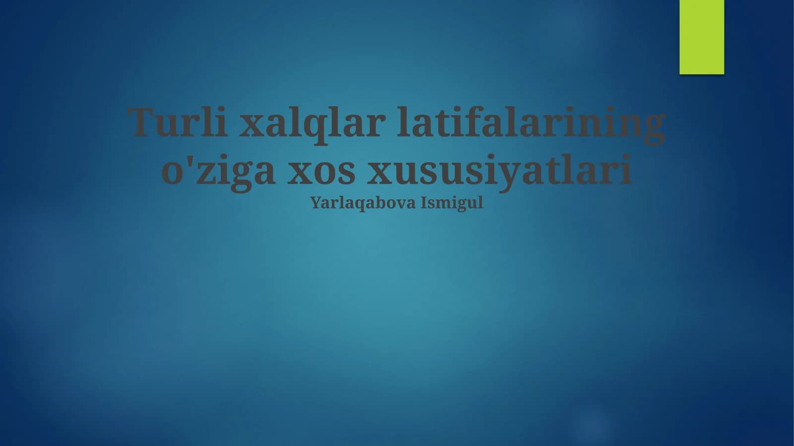 Ertaklar va ularning milliy ifodasi
