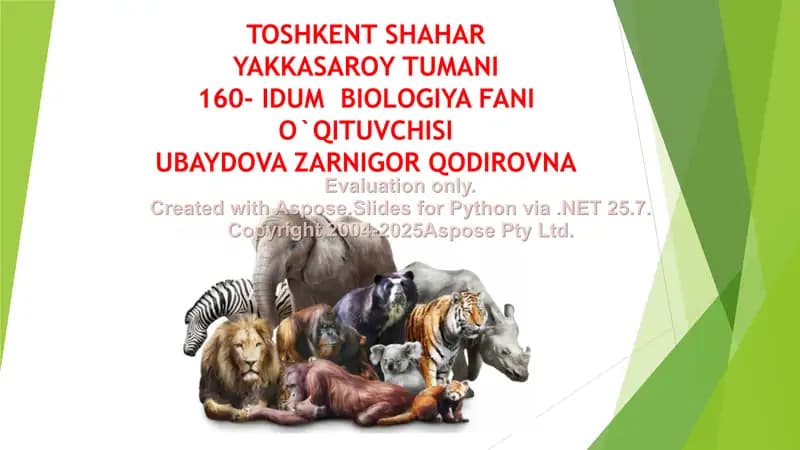 Biologiya faniga oid savollar va topishmoqlar