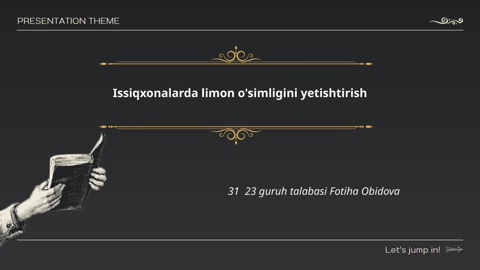 Issiqxonalarda limon o'simligini yetishtirish