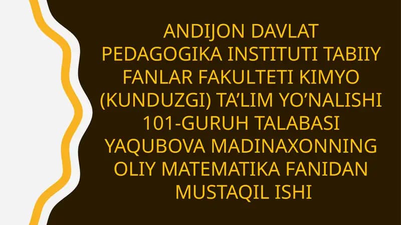 Hosilaning Tadbiqlari