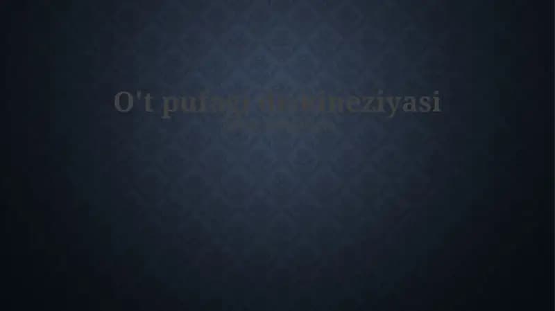 O't pufagi diskineziyasi