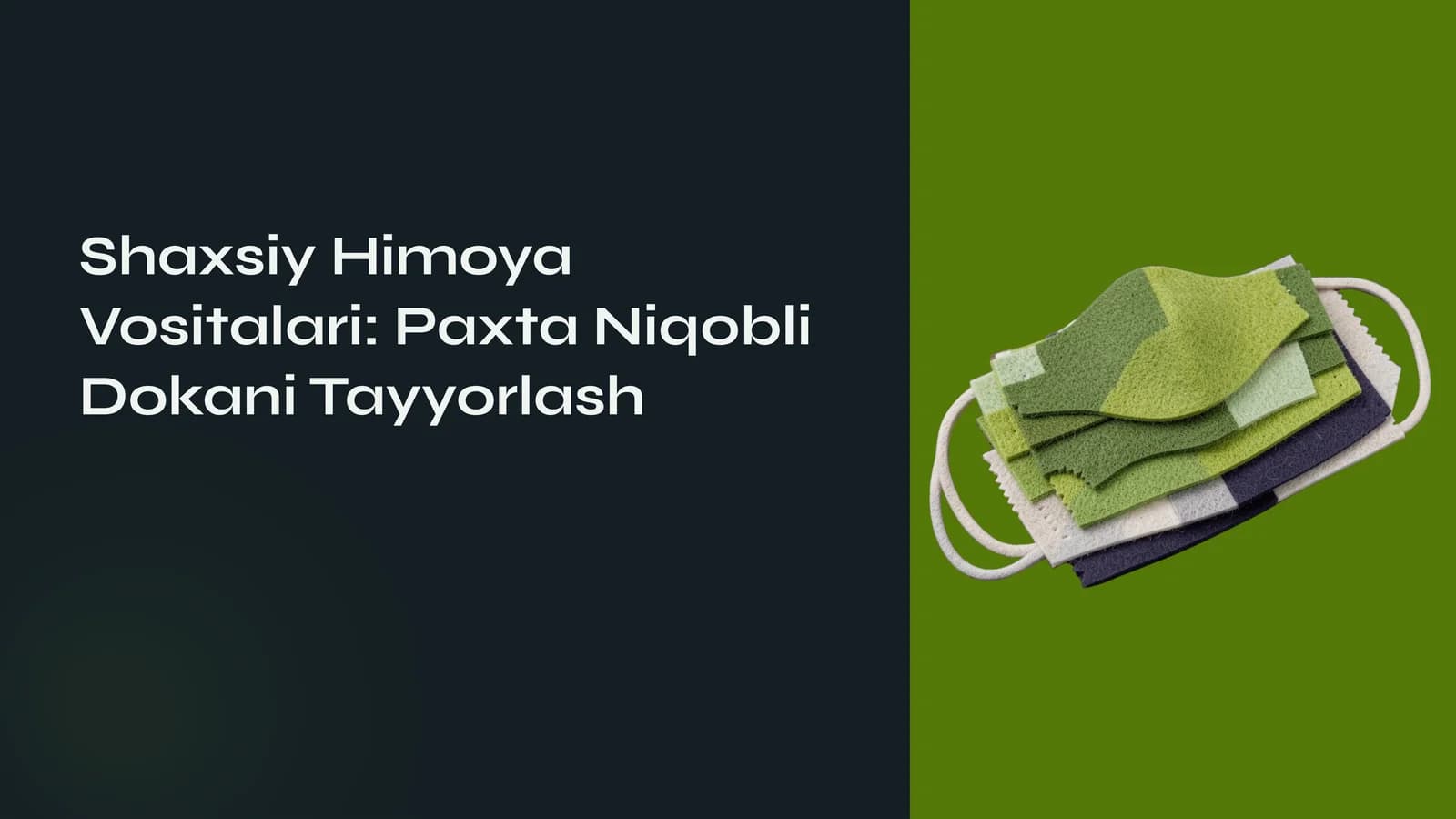 Shaxsiy Himoya Vositalari Paxta Niqobli Dokani Tayyorlash