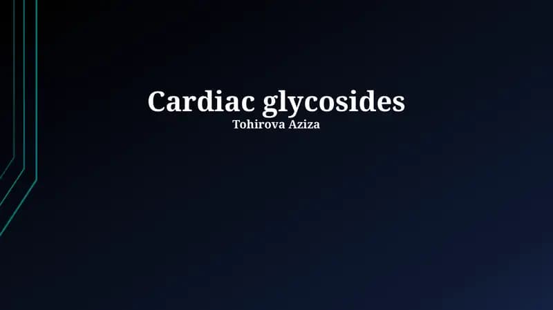 Cardiac glycosides
