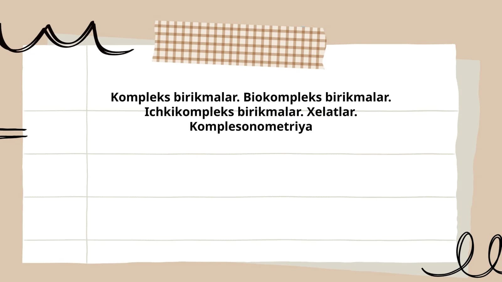 Kompleks birikmalar nazariyasi