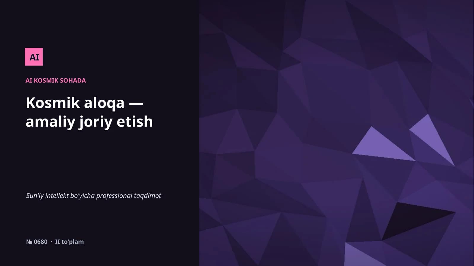 AI KOSMIK SOHADA