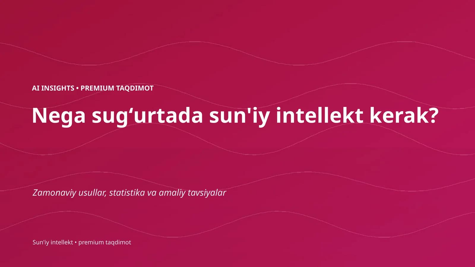 SUN'IY INTELLEKT PREMIUM TAQDIMOT