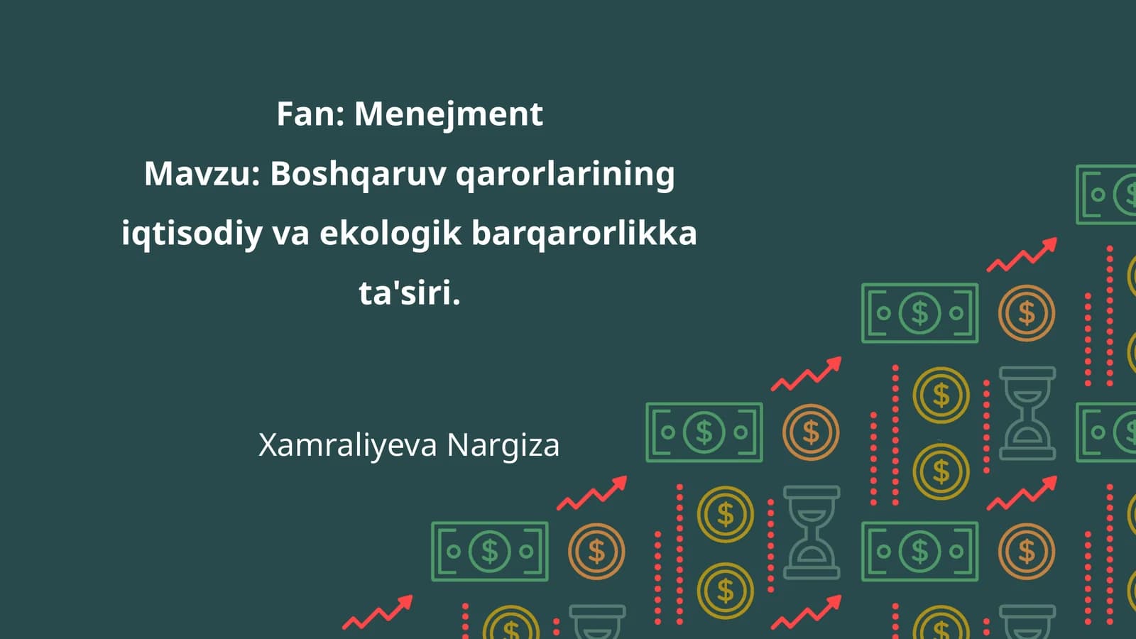 Boshqaruv qarorlarining iqtisodiy va ekologik barqarorlikka ta'siri