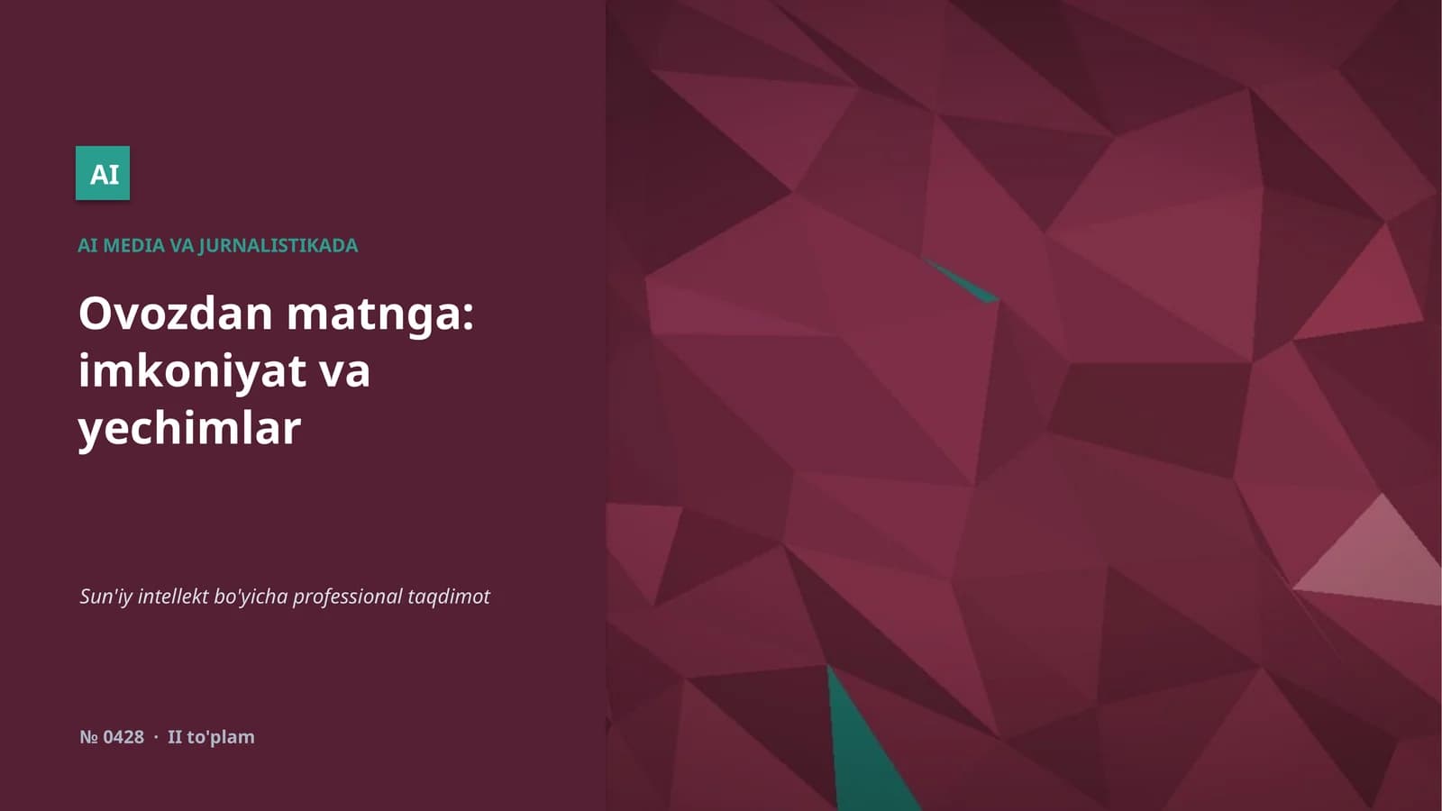 AI MEDIA VA JURNALISTIKADA
