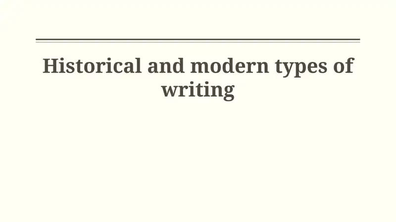 From Clay Tablets to Keyboards: A Journey Through Writing History