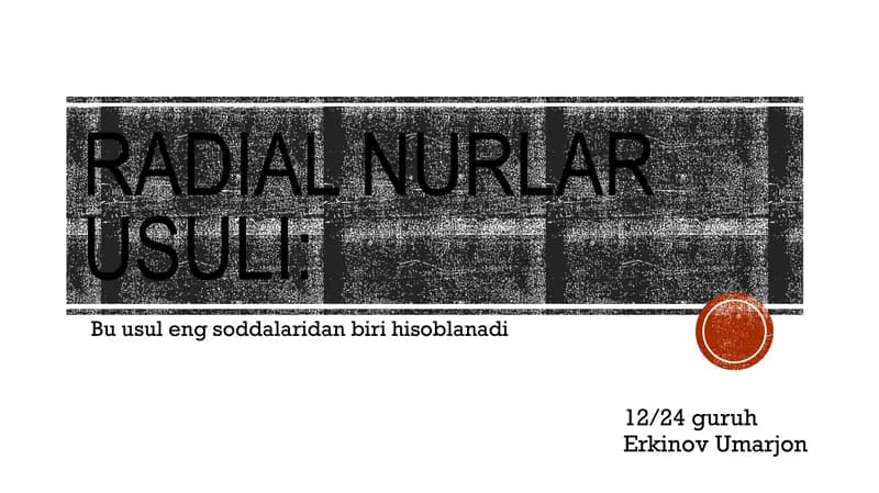 Radial Nurlar Usuli